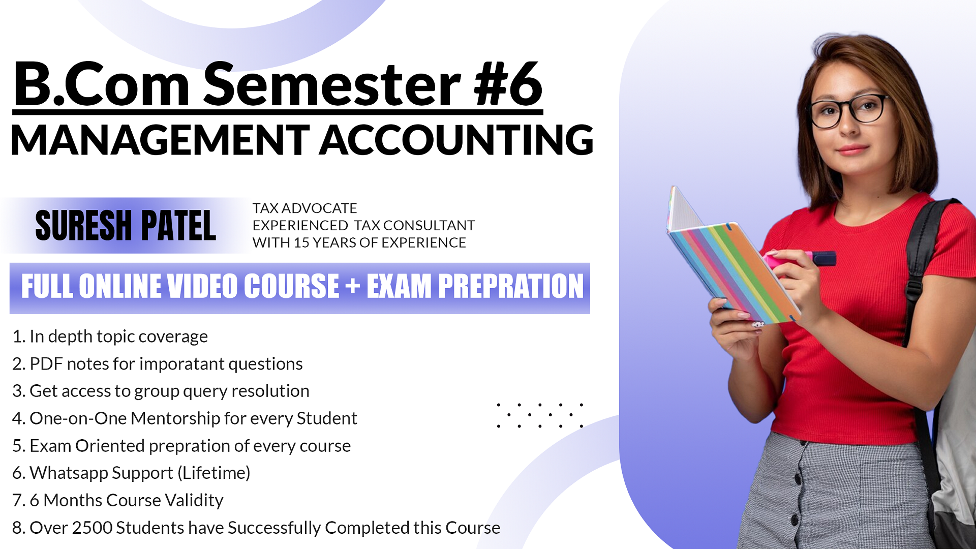 B Com Semester #6 Management Accounting For All Gujarat Universities