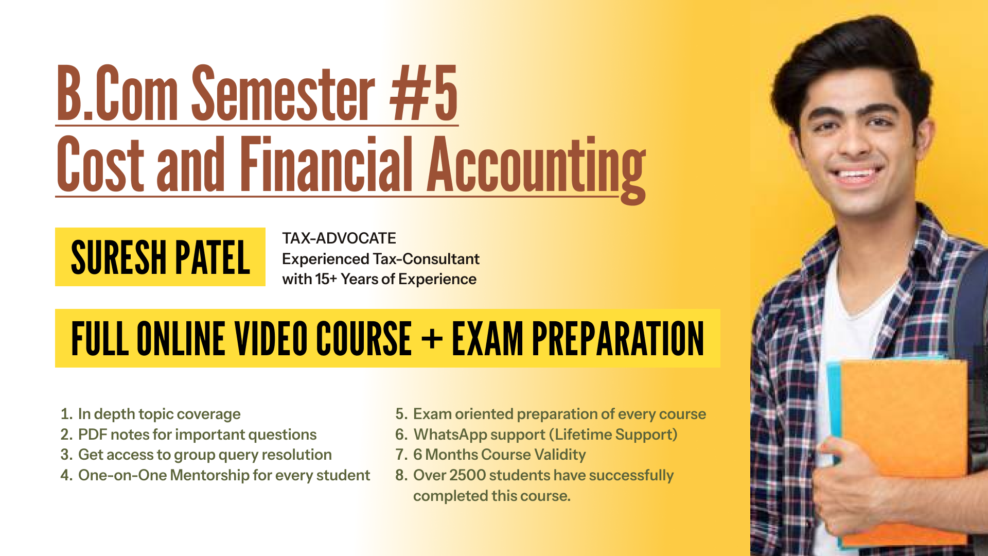 B.Com Semester #5 – Cost and Financial Accounting (Hindi + Gujarati)