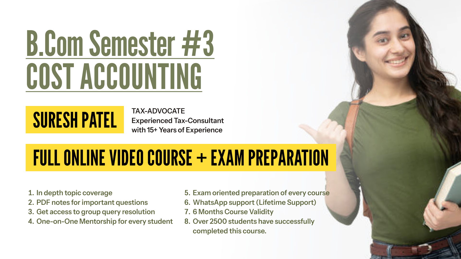 B.Com Semester #3 – Cost Accounting (Hindi + Gujarati)