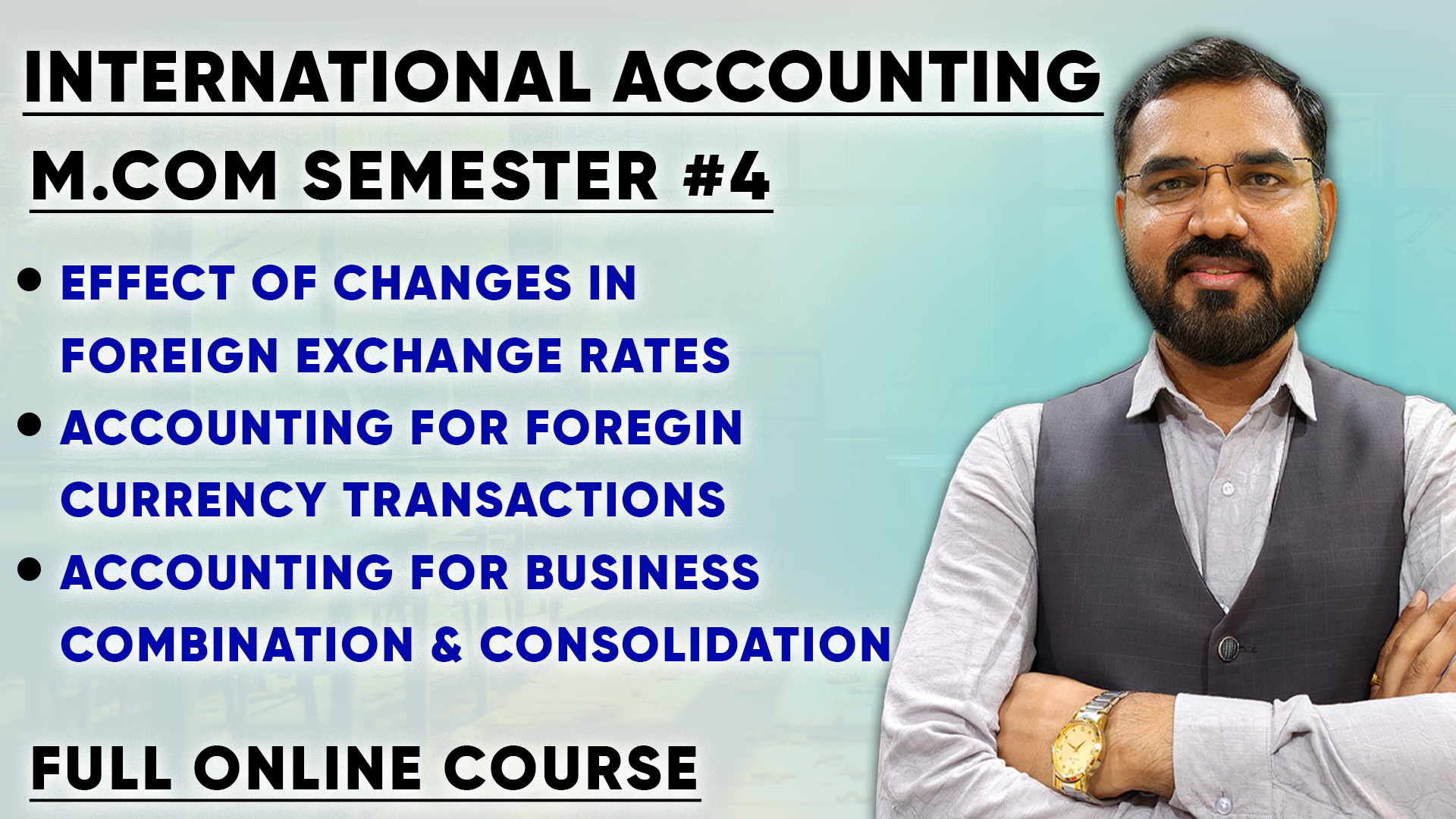 M.Com Semester #4 – International Accounting (Hindi) for All Gujarat Universities